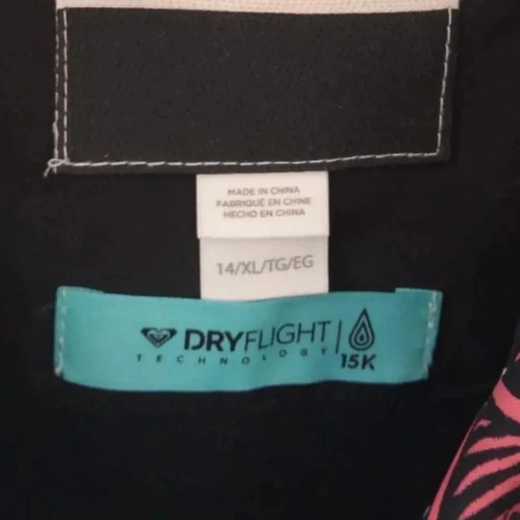 Roxy Girls Frozen Flow Snow Jacket DryFlight 15K Size 14 years (XL) or Woman(XS) - Picture 8 of 9